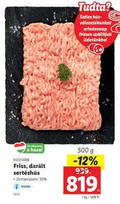 Lidl HÚSFARM Friss, darált sertéshús ajánlat