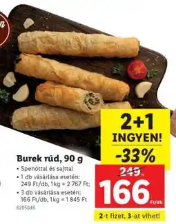 Lidl Burek rúd, 90 g ajánlat