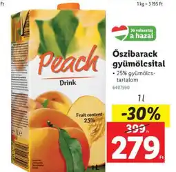 Lidl Őszibarack * gyümölcsital ajánlat