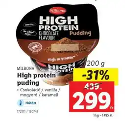 Lidl MILBONA High Protein puding ajánlat
