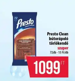 Coop Presto Clean bútorápoló törlőkendő ajánlat