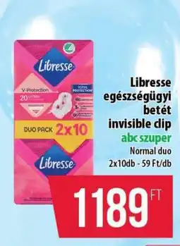 Libresse egészségügyi betét invisible dip