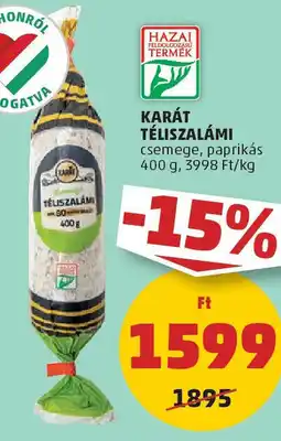 PENNY Karát téliszalámi ajánlat