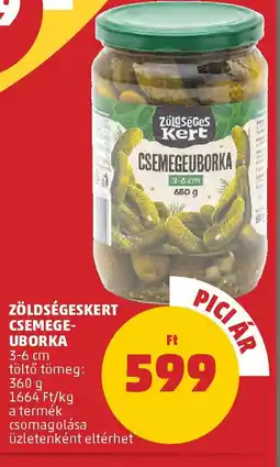 PENNY Zöldségeskert csemege- uborka ajánlat