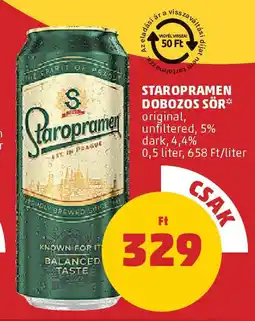 Staropramen dobozos sör