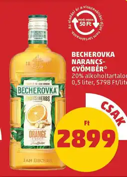 PENNY Becherovka narancs- gyömbér ajánlat