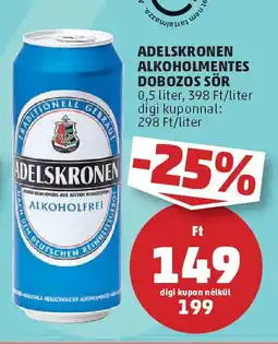 PENNY Adelskronen alkoholmentes dobozos sör ajánlat