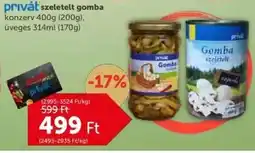 PRIVÁT Privát szeletelt gomba ajánlat
