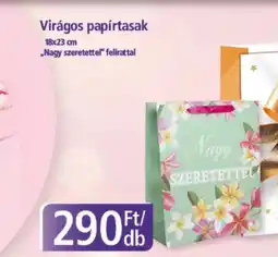 PlusMarket Virágos papírtasak ajánlat