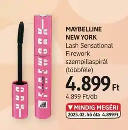 DM Maybelline new york Lash Sensational Firework ajánlat