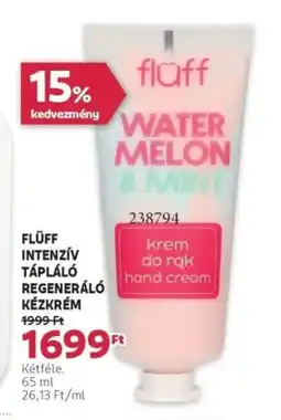 Rossmann Flüff intenzív tápláló regeneráló kézkrém ajánlat