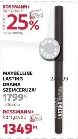 Rossmann Maybelline lasting drama szemceruza ajánlat