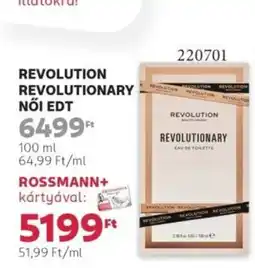 Rossmann Revolution revolutionary női edt ajánlat