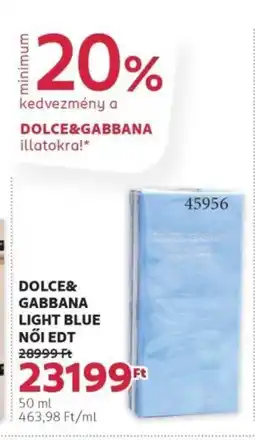 Rossmann Dolce&gabbana light blue női edt ajánlat