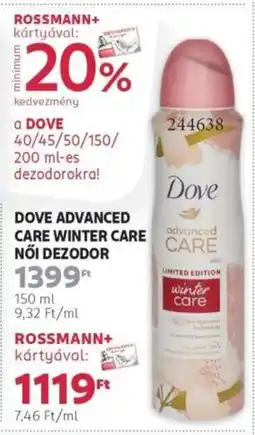 Rossmann Dove advanced care winter care női dezodor ajánlat