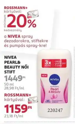 Rossmann Nivea pearl& beauty női stift ajánlat
