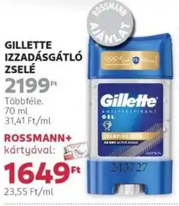 Rossmann Gillette izzadásgátló zselé ajánlat