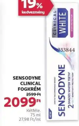 Rossmann Sensodyne clinical fogkrém ajánlat