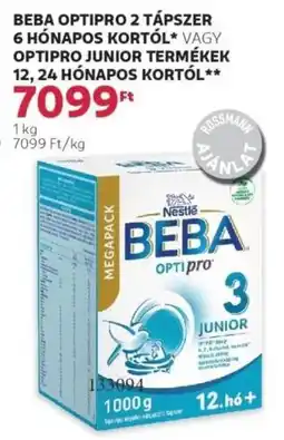 Rossmann Beba optipro 2 tápszer 6 hónapos kortól stb. ajánlat
