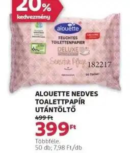 Rossmann Alouette nedves toalettpapír utántöltő ajánlat