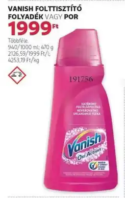 Rossmann Vanish folttisztító folyadék vagy por ajánlat