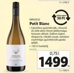 Lidl VÁRSZEGI Petit Blanc ajánlat