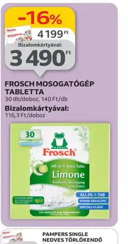 Auchan Frosch Mosogatgép Tabletta ajánlat