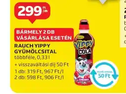 Auchan Rauch Yippy gyümölcsital ajánlat