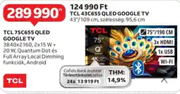 Auchan Tcl 75c655 qled google tv stb. ajánlat
