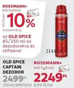 Rossmann Old spice captain dezodor ajánlat