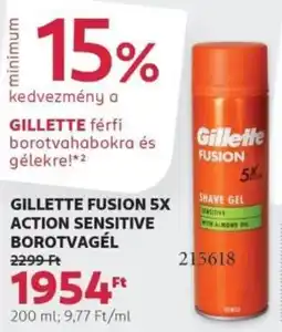 Rossmann Gillette fusion 5x action sensitive borotvagél ajánlat