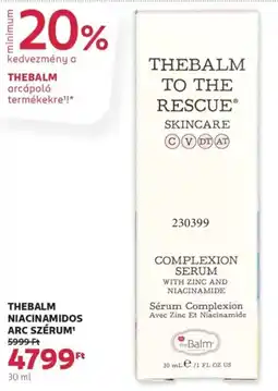 Rossmann Thebalm niacinamidos arc szérum ajánlat
