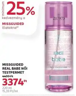 Rossmann Missguided real babe női testpermet ajánlat