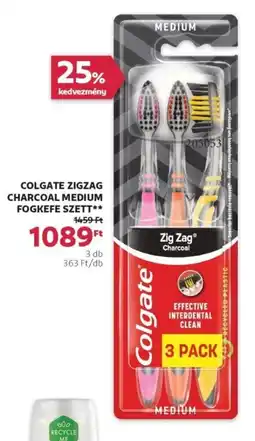 Rossmann Colgate zigzag charcoal medium fogkefe szett ajánlat