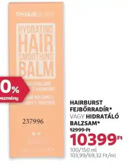 Rossmann Hairburst fejbőrradír vagy hidratáló balzsam ajánlat