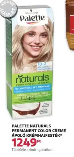Rossmann Palette naturals permanent color creme ápoló krémhajfesték ajánlat