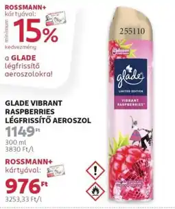 Rossmann Glade vibrant raspberries légfrissítő aeroszol ajánlat