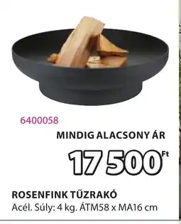 JYSK Rosenfink tűzrakó ajánlat