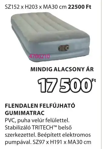 JYSK Flendalen felfújható gumimatrac ajánlat