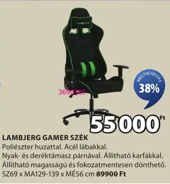 JYSK Lambjerg gamer szék ajánlat