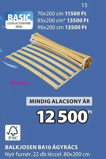 JYSK Balkjosen ba10 ágyrács ajánlat
