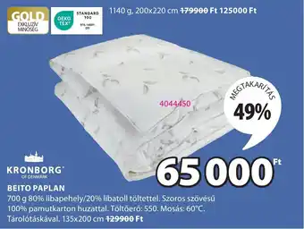 JYSK Kronborg beito paplan ajánlat