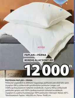 JYSK Kvitegga paplan + párna ajánlat