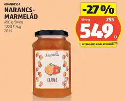 ALDI Grandessa narancs- marmelád ajánlat
