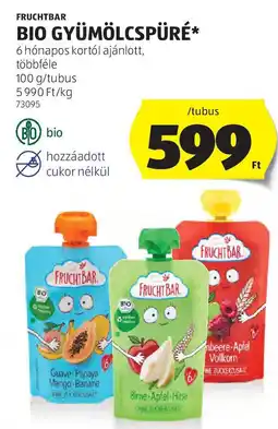 ALDI Fruchtbar bio gyümölcspüré ajánlat