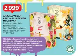 Auchan ANJUNA VEGAN PÁLCIKÁS JÉGKRÉM MULTIPACK ajánlat