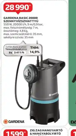 Auchan Gardena Basic 20000 szennyvízszivattyú ajánlat