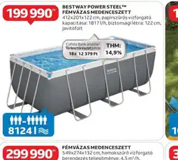 Auchan Bestway Power Steel Fémvázas Medenceszett ajánlat