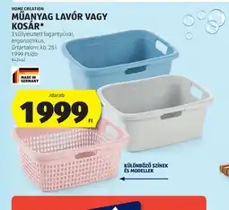 Műanyag lavór vagy kosár