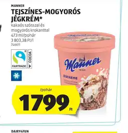 Manner Tejszínes-Mogyorós Jégkrém